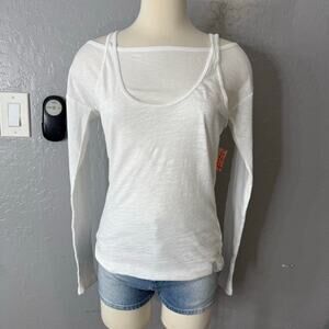 Free People Outer Edge Layer, White, S